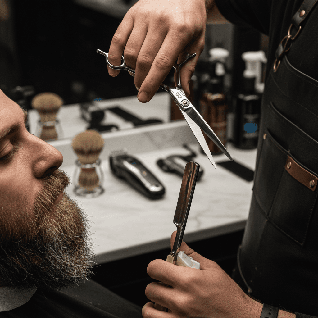 Beard styling and trimming